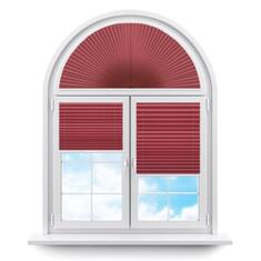 Плиссе арочные (шторы, жалюзи) шайн красный