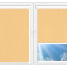 Кассетные рулонные шторы UNI металлик-желтый